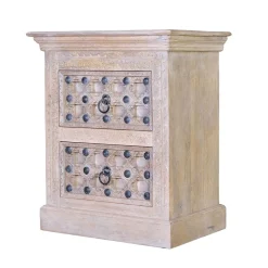 Vintage Design Kommode in Holz White Wash - Uladan