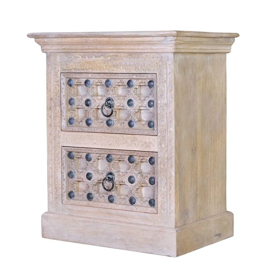 Vintage Design Kommode in Holz White Wash - Uladan