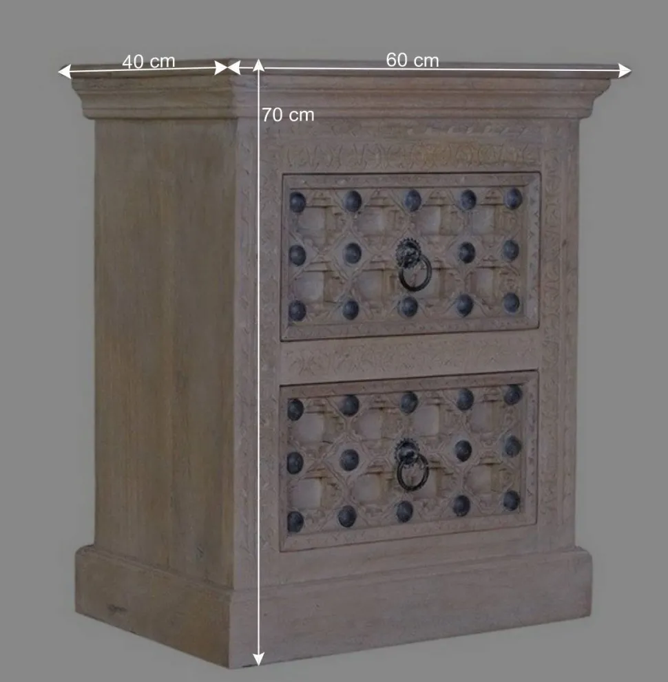 Vintage Design Kommode in Holz White Wash - Uladan