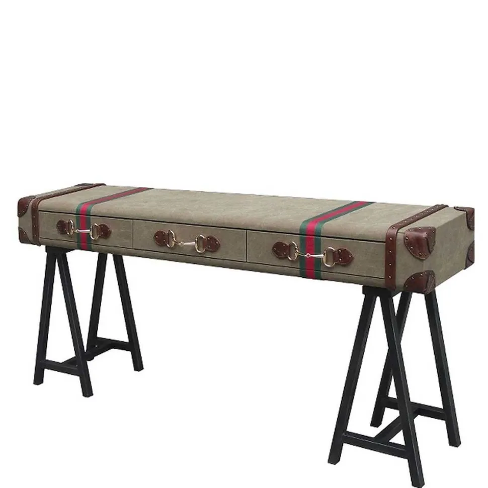 Vintage Design Konsolentisch im Koffer Look - Sketto