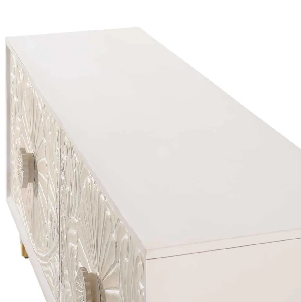 Vintage Design Lowboard aus Mango Massivholz - Triboot