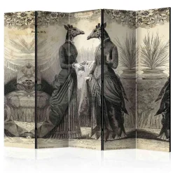 Vintage Design Paravent Giraffen Damen - Helinde