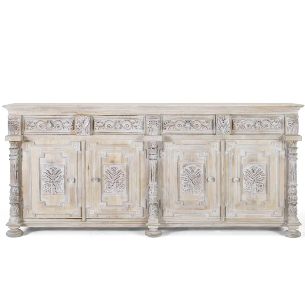 Vintage Design Sideboard in Holz White Wash - Cionga
