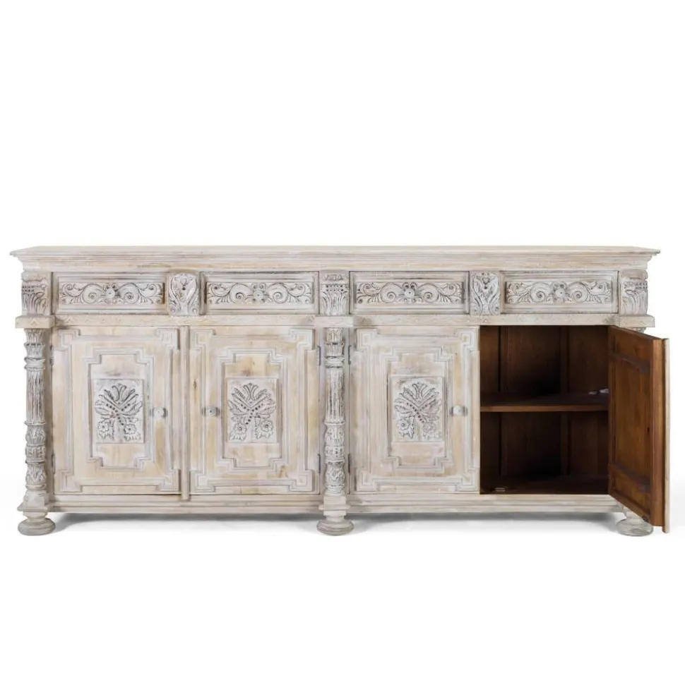 Vintage Design Sideboard in Holz White Wash - Cionga