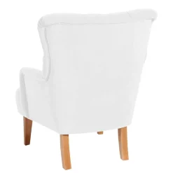 Vintage Designsessel in Creme und Buche - Ardit