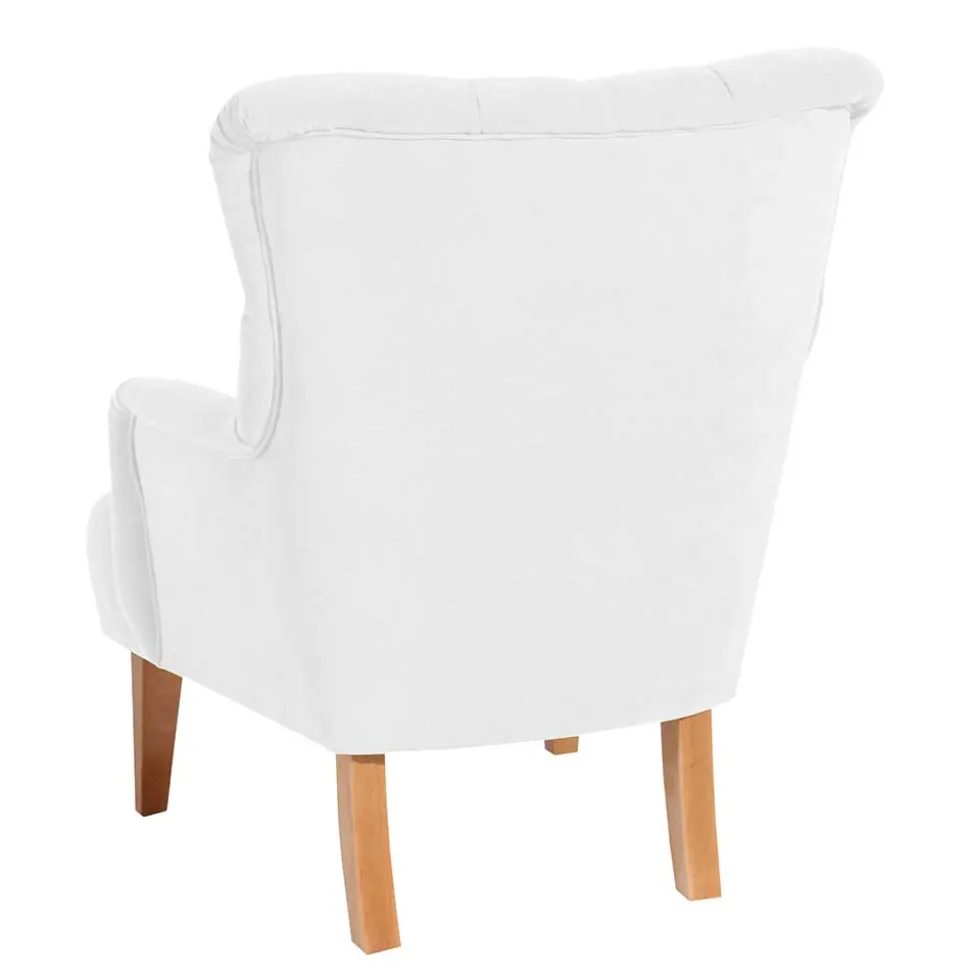 Vintage Designsessel in Creme und Buche - Ardit