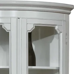 Vintage Eckvitrine in Weiß - Zarinas