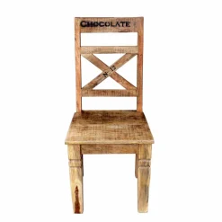 Vintage Holzstuhl Set Indri rustikaler Charme (2er Set)