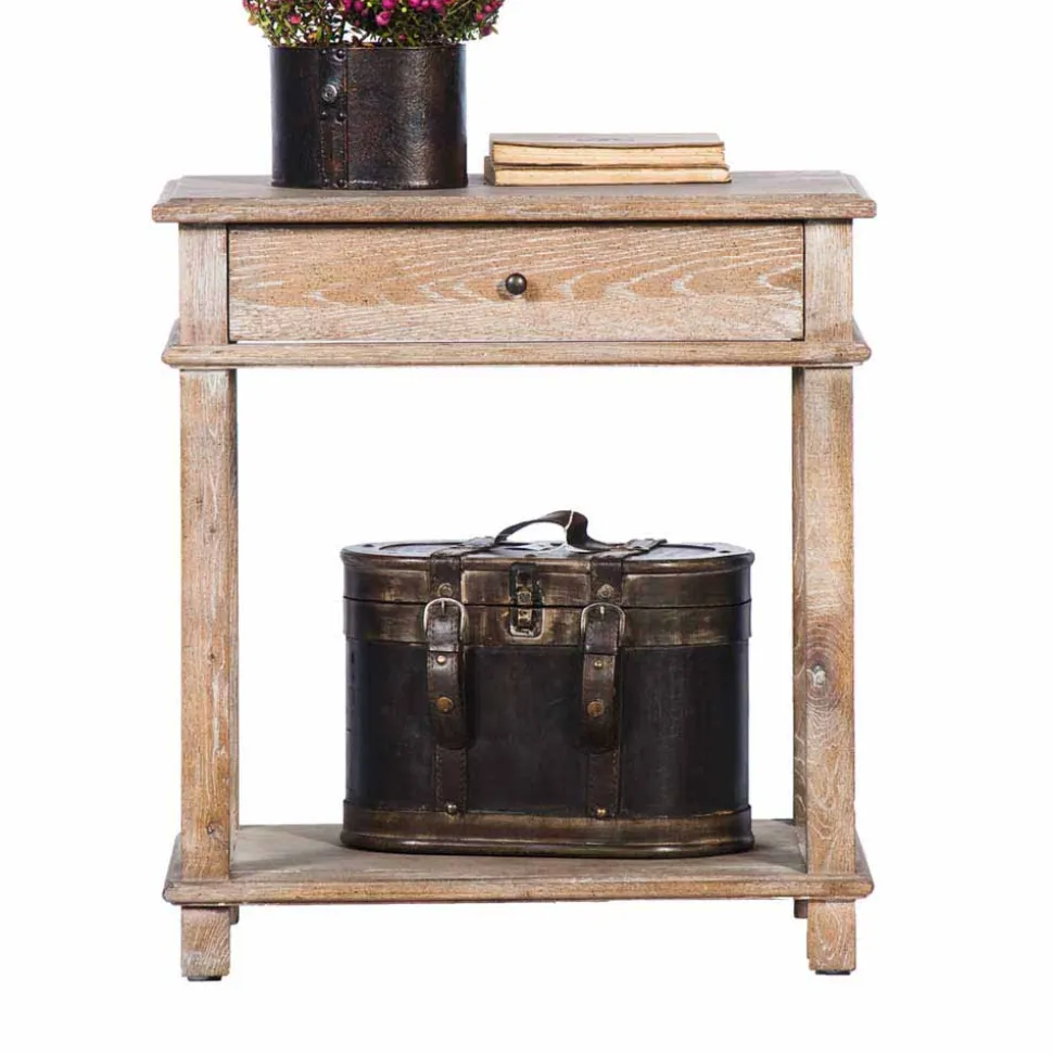 Vintage Landhaus Nachtkonsole 60cm breit Taunton mit Schublade