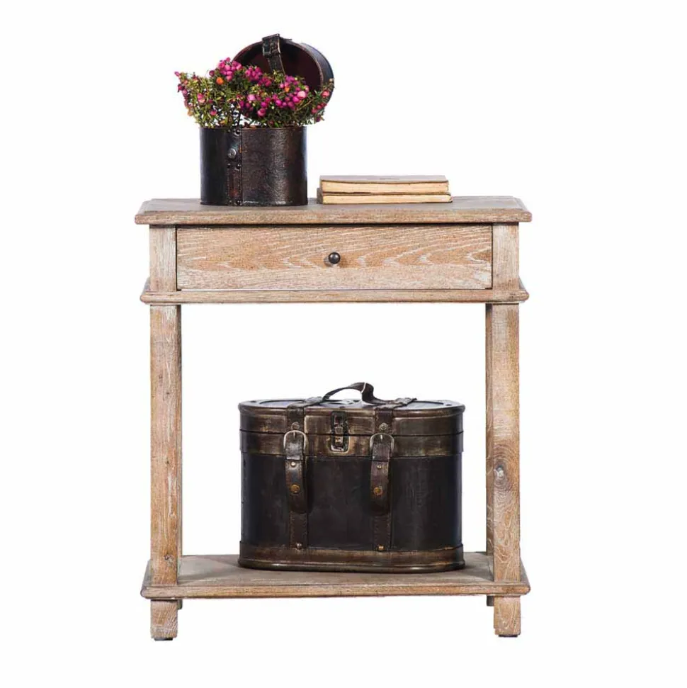 Vintage Landhaus Nachtkonsole 60cm breit Taunton mit Schublade