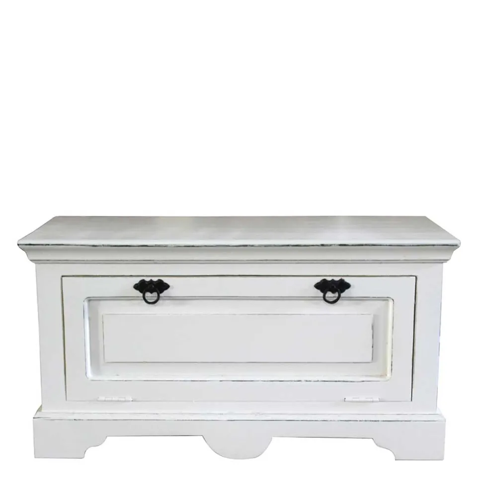 Vintage Landhaus Schuhbank in Antikweiß - Wittgenstein