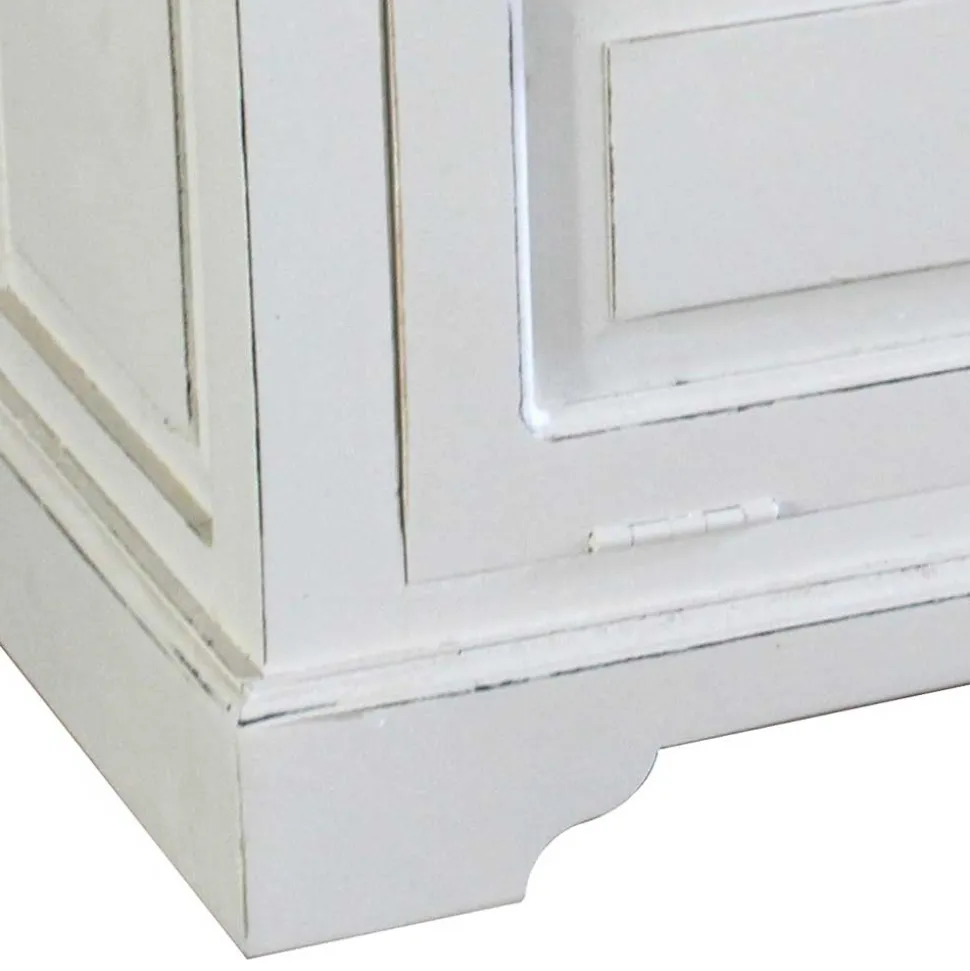 Vintage Landhaus Schuhbank in Antikweiß - Wittgenstein