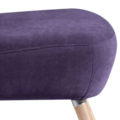 Vintage Look Sessel in Violett Velours - Casir