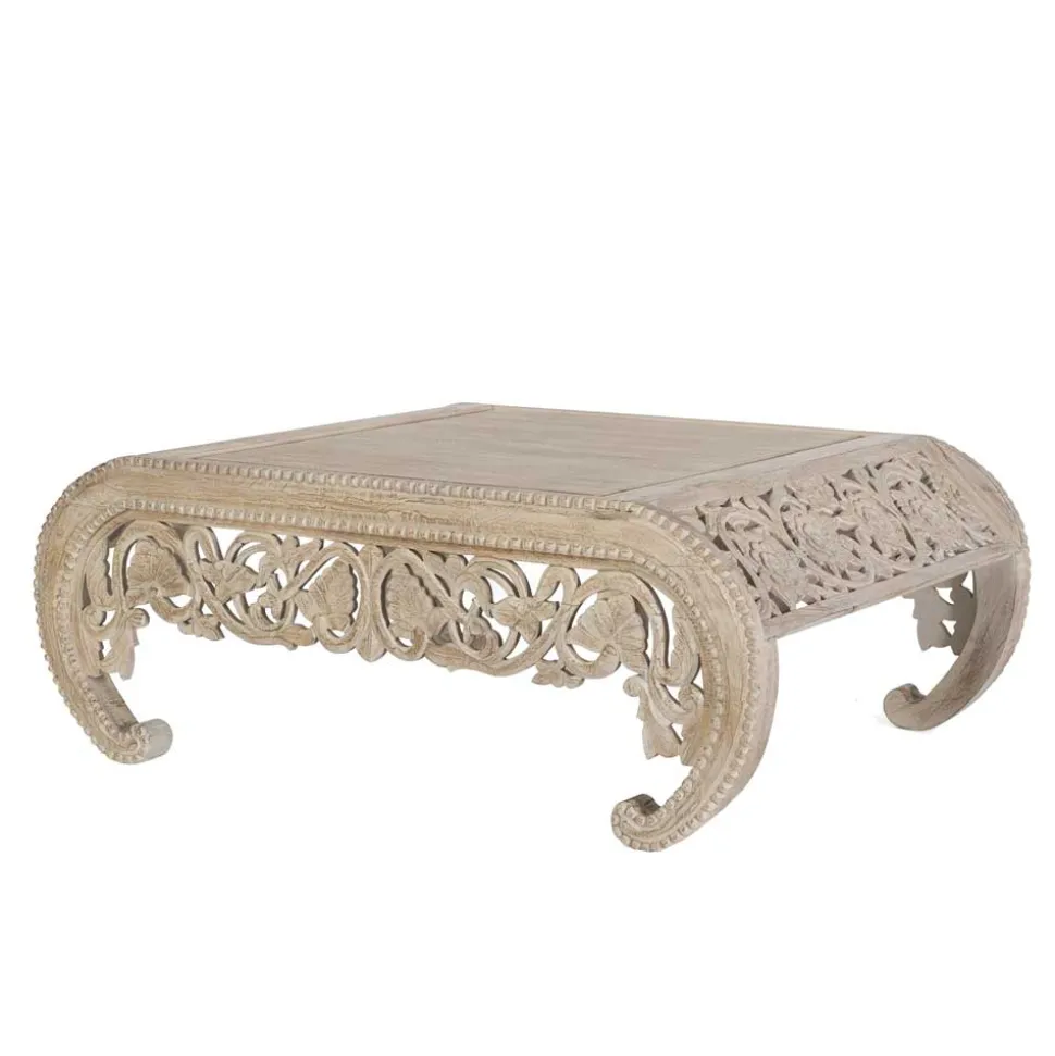 Vintage Opiumtisch in Mangoholz White Wash - Hovalta