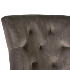 Vintage Polsterstuhl aus dunkelgrauem Samt - Blances (4er Set)