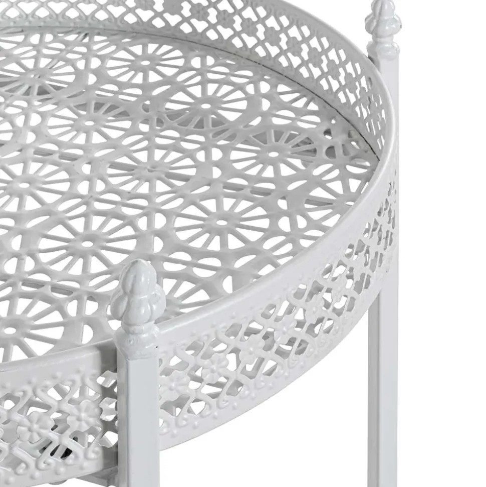 Vintage Servierwagen aus Metall in Rund - Cedreona