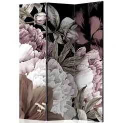 Vintage Style Paravent mit Blumenmotiv bedruckt - Borgionsa
