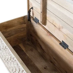 Vintage Truhe in Mangoholz White Wash - Sisperza