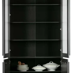 Vintage Vitrinenschrank in Schwarz - Graddos