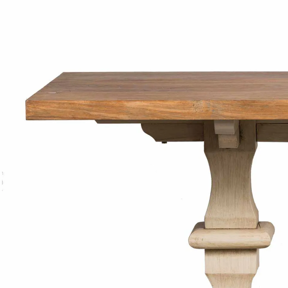 Vintage-Esstisch Helsing mit massiver Tischplatte