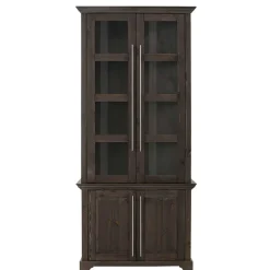 Vitrine aus dunkel lackiertem Kiefernholz - Syvila