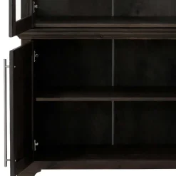 Vitrine aus dunkel lackiertem Kiefernholz - Syvila