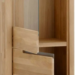 Vitrine Croconia aus Wildeiche massiv Bianco geölt