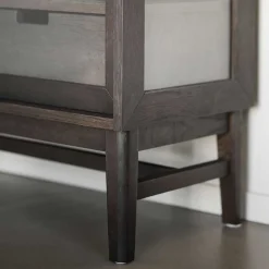 Vitrine in Dunkelbraun Eiche - Kuana