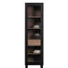 Vitrine in Schwarz & Walnuss Optik - Rabad