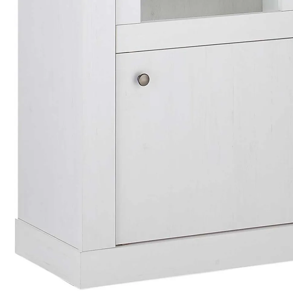 Vitrine in weißer Holzoptik Pinie - Liancos