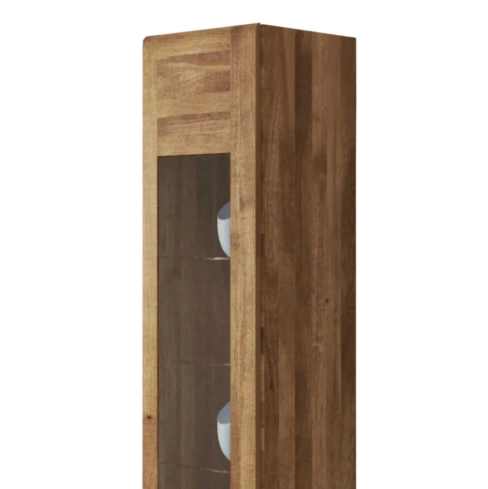 Vitrine Vaskov aus Wildeiche Massivholz