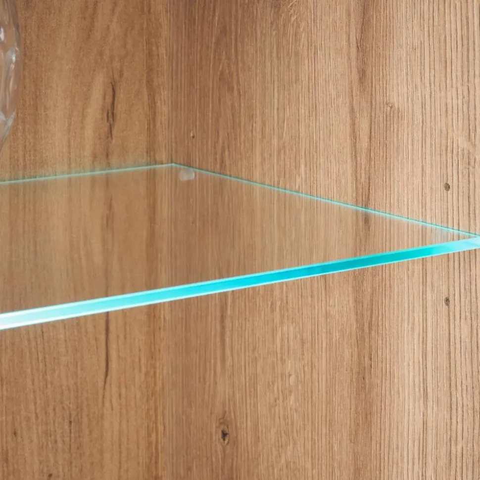 Vitrinen-Highboard in Eiche Holzoptik - Brocus
