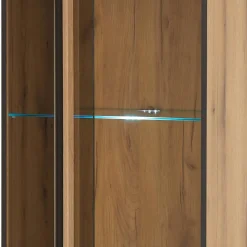 Vitrinenkombination und Wandboard Set - Brocus (vierteilig)