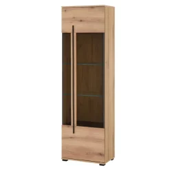 Vitrinenkombination und Wandboard Set - Brocus (vierteilig)