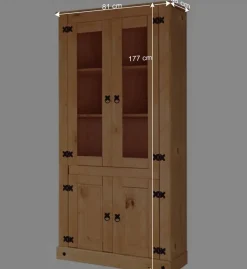 Vitrinenschrank im Mexikanischen Landhaus Look - Chrysa