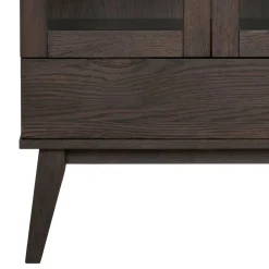 Vitrinenschrank in Eiche Dunkelbraun - Lomarios