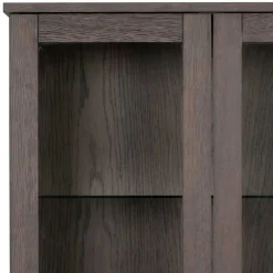 Vitrinenschrank in Eiche Dunkelbraun - Lomarios