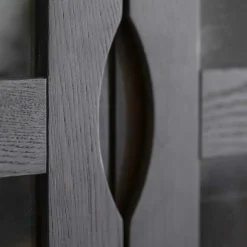 Vitrinenschrank in Eiche Dunkelbraun - Lomarios