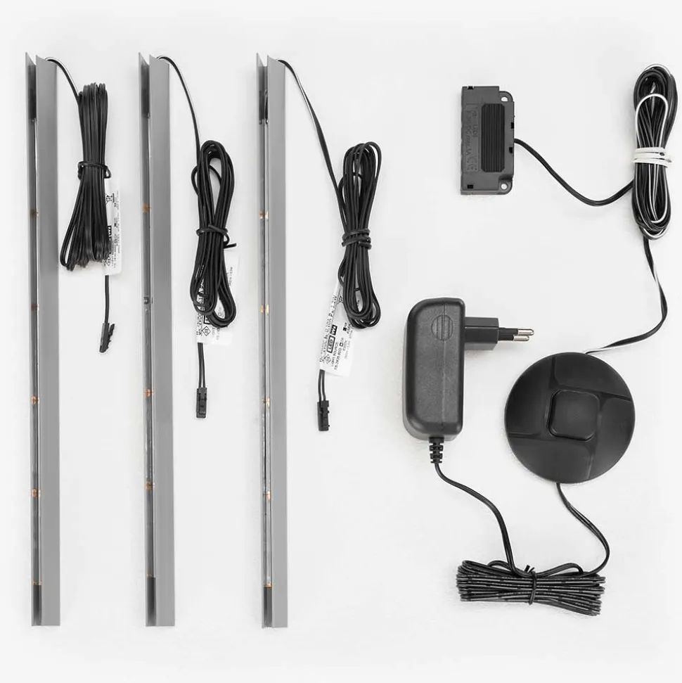 Vitrinenschrank in Hellgrau & Zinneiche NB - Lioscas