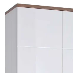 Vitrinenschrank in Hochglanz Weiß - Icadro