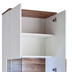 Vitrinenschrank in Hochglanz Weiß - Icadro