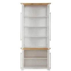 Vitrinenschrank in Weiß mit Honig - Eyzaco