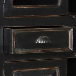 Vitrinenschrank Sentiments in Schwarz