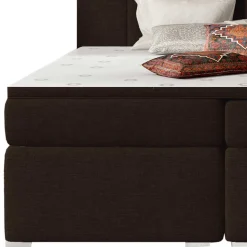 Vollausgestattetes Polsterbett in Dunkelbraun - Tabara