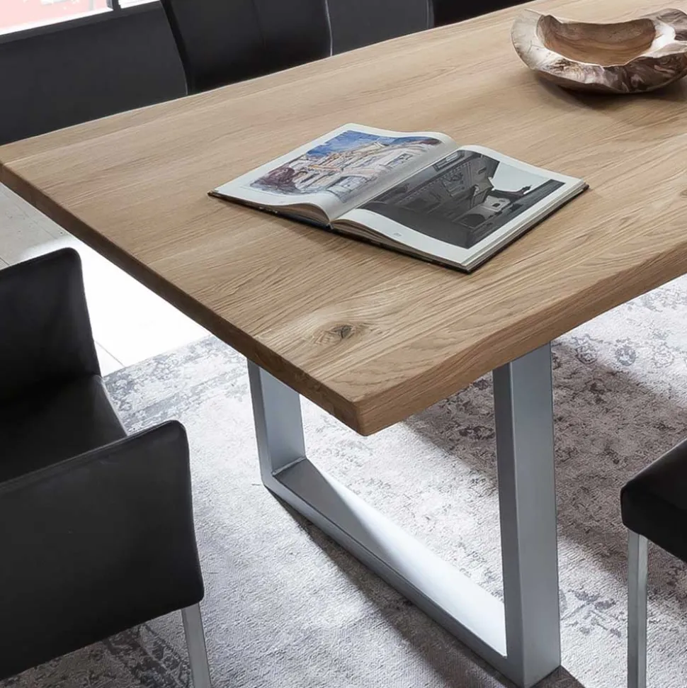 Waldkanten Esstisch aus Wildeiche massiv - Clasina