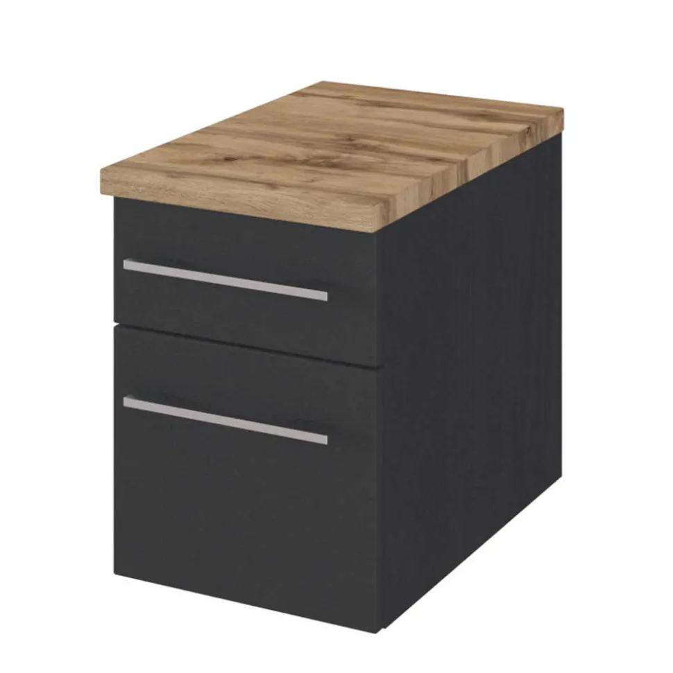 Wand Bad Möbel Kombi in Grau - Estregos (sechsteilig)