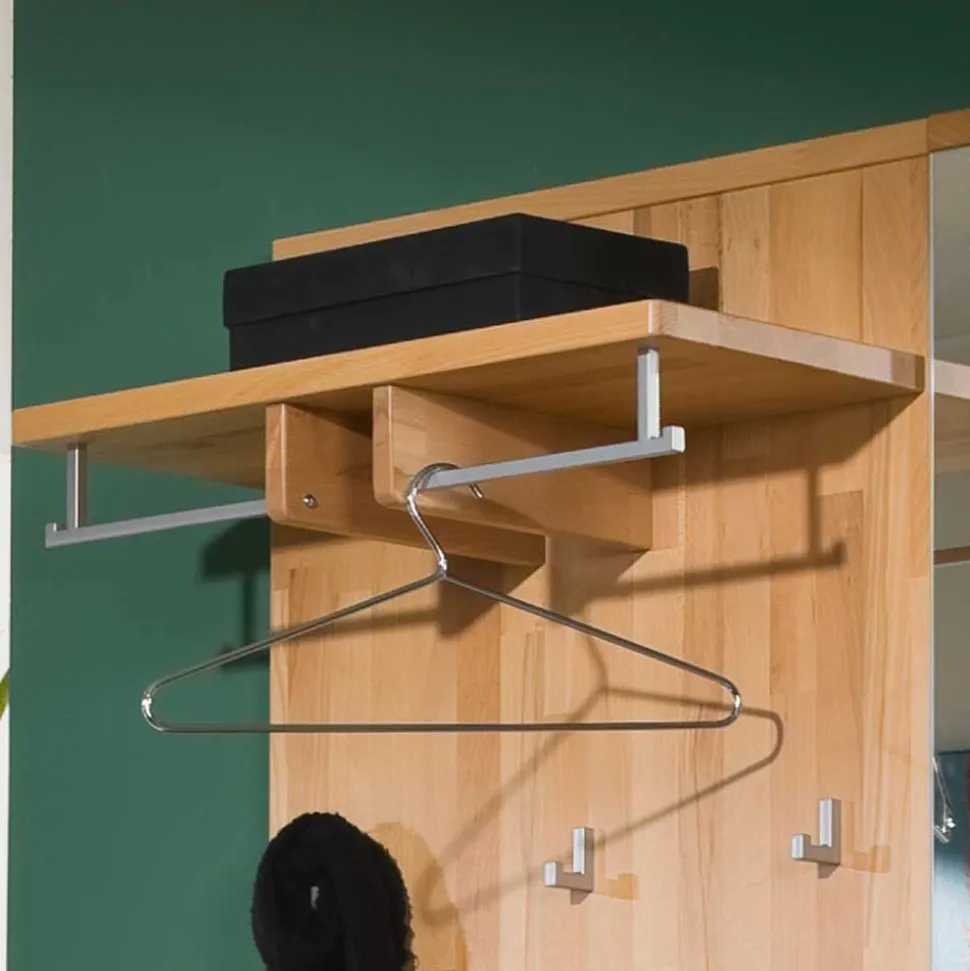 Wand Flurgarderobe Wislama aus Kernbuche Massivholz