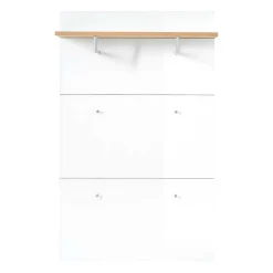 Wand Garderobenpaneel in Weiß & Eiche - Reestyl