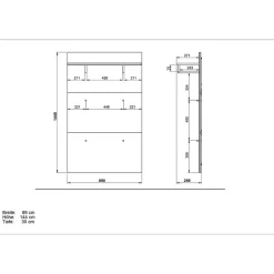 Wand Garderobenpaneel in Weiß & Eiche - Reestyl