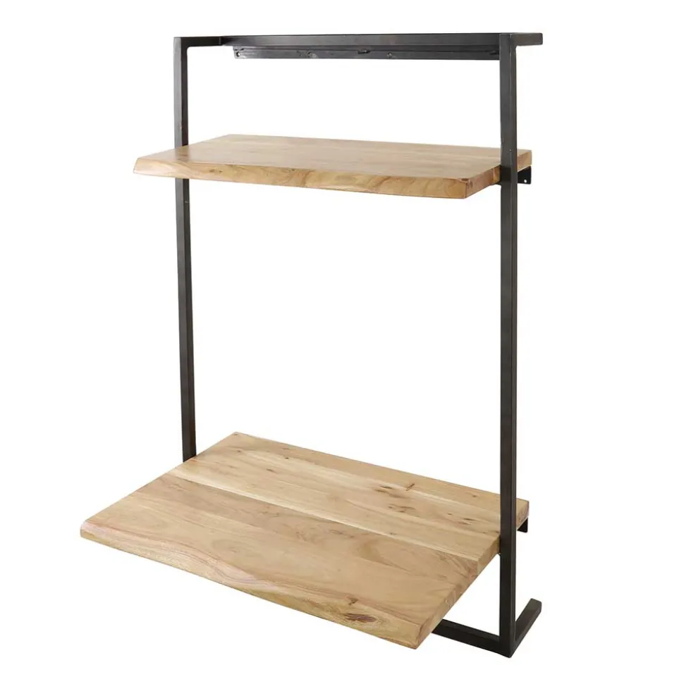 Wand Schreibtisch mit Baumkanten Platten - Vadimma